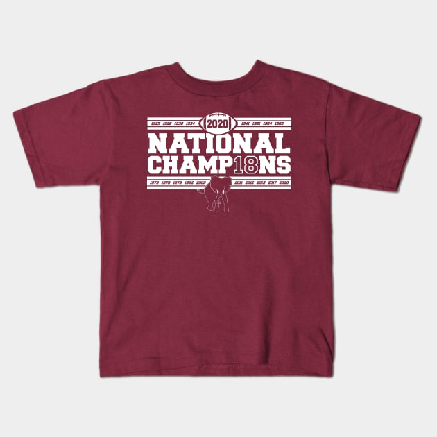 2020 NATIONAL CHAMPIONS Kids T-Shirt by thedeuce